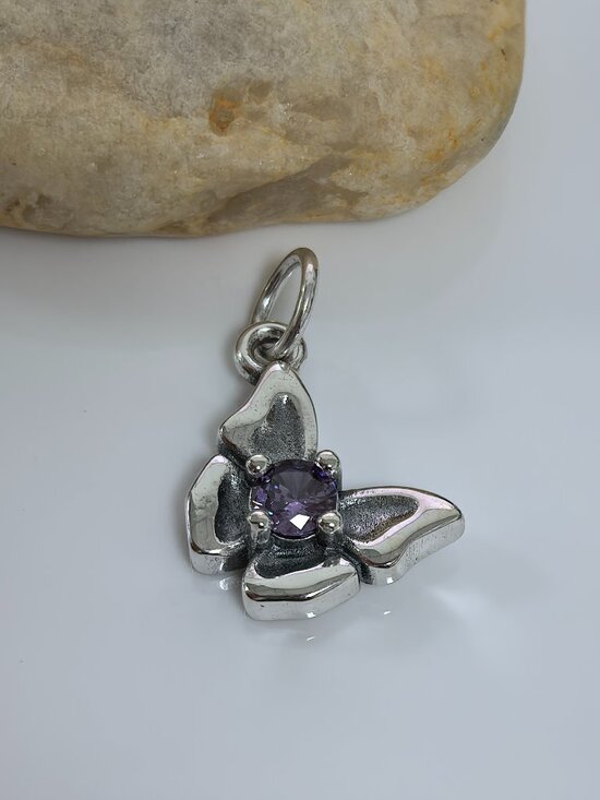 James Avery Jewelry - James Avery Butterfly Gemstone Charm (Purple), S925 Silver Jewelry (Women's)